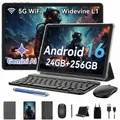 Produktbild: KINGRID Android 16 Tablet mit Tastatur, 24(8+16)GB RAM+256GB ROM (2TB TF), 10