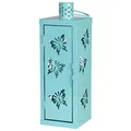 Produktbild: Laterne Metall Schmetterling motiv aqua blau 34 cm