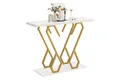 Produktbild: COSTWAY Konsolentisch, Marmor schmal, Metallrahmen in Schmetterlingsform Gold