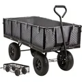 Produktbild: Miweba Bollerwagen | Transportwagen - Handwagen - Transportkarre - Gartenwagen - Gartenkarre - Gerätewagen - klappbar - bis 700 kg belastbar (Grau) - Grau