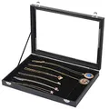 Produktbild: Sinoba Schmucklade Schmuckkasten Schaukasten Schmuckdisplay mit Glasdeckel (Lange Ketten mit Gummiband)
