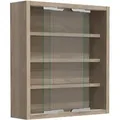 Produktbild: Mid.you Hängevitrine, Sonoma Eiche, Holzwerkstoff, 3 Fächer, 37x40x10 cm, hängend, Wohnzimmer, Wohnwände, Vitrinenschränke