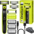 Produktbild: Philips Gesichtshaarrasierer Philips OneBlade QP2824/10 Elektrischer Rasierer, Aufsätze: 3, Wasserdichtes Design