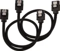 Produktbild: CORSAIR Premium Sleeved - SATA-Kabel - Serial ATA 150/300/600 - SATA (M) bis SATA (M) - 30cm - Schwarz (CC-8900248)