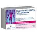 Produktbild: Ibuprofen HEUMANN Schmerztabletten 400 mg Filmtabletten: bei leichten, bis mäßig starken Schmerzen, fiebersenkende & entzündungshemmende Tabletten, 50 St