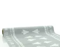 Produktbild: Sovie HOME Tischläufer White Tree in Silber aus Linclass® Airlaid, Einweg Weihnachtstischläufer stoffähnlich, ideal für Advents- & Weihnachtsfeiern, 40cm x 4,80m, 1 Stück
