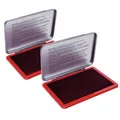 Produktbild: 2x Trodat Stempelkissen Farbkissen getränkt Gr.2 Metalletui 110x70mm rot 90725