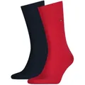 Produktbild: TOMMY HILFIGER Herren Socken, 2er Pack - Classic, Strümpfe, einfarbig Rot 43-46