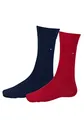 Produktbild: TOMMY HILFIGER Herrensocken Doppelpack rot/dunkelblau Größe 43-46