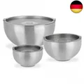 Produktbild: THERMOSCHÜSSEL-Set mit Kunststoffdeckel 6-teilig, Edelstahl, silber, 26 cm,