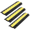 Produktbild: VEVOR 940 mm Kabelbrücke, 9979 kg/Achstragkraft, 2-Kanal(31x28 mm) Überfahrschutz aus TPU, Stolperschutz, Bodenabdeckungen, für Bereiche mit hoher Schwelle, Zuhause, Büro, Lager, 3er-Pack