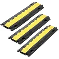 Produktbild: VEVOR 940 mm Kabelbrücke, 9979 kg/Achstragkraft, 2-Kanal(31x28 mm) Überfahrschutz aus TPU, Stolperschutz, Bodenabdeckungen, für Bereiche mit hoher Schwelle, Zuhause, Büro, Lager, 3er-Pack