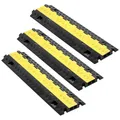 Produktbild: Uimoso 3x Kabelbrücke 2-Kanal Überfahrschutz TPU 9979kg Bodenabdeckung 940mm