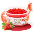 Produktbild: Bubble Tea, Popping Boba Strawberry 490 g Boba Perlen, Topping Erdbeer Geschmack
