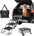 Produktbild: VEVOR Hundetreppe für Autos, breite 4-stufige Hundeautotreppe, zusammenklappbare