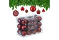 Produktbild: relaxdays Weihnachtsbaumkugel Weihnachtskugeln im 50er Set (50 St), rot