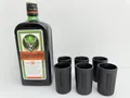 Produktbild: Jägermeister 56 Kräuter 1 Flasche 0,7L NEU + 6x Shotgläser Frosted je 2cl