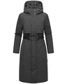 Produktbild: Navahoo Damen Wintermantel warmer, wasserabweisender Parka mit (abnehmbarer) Kapuze und Taillengürtel Waldbummler 14 Mouse Grey Gr. XXL