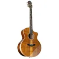 Produktbild: Fame Koa Deluxe Westerngitarre, Akustik-Gitarre mit Tonabnehmer, elektroakustische Gitarre, Grand Auditorium mit Cutaway und Natural Koa Decke