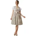 Produktbild: dressforfun Dirndl hochwertiges & elegantes Trachtenkleid Ella Champagner (Premium Midi-Dirndl, Gr. 42) Optimal für Oktoberfest, zünftige Feste und traditionelle Anlässe beige 42
