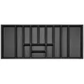 Produktbild: SO-TECH® Besteckeinsatz ORGA-BOX III Leinwandstil für Nobilia ab 08/2012 schwarz 109.1 cm x 5.05 cm x 47.3 cm