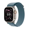 Produktbild: Apple Watch Ultra 3 Alpine Loop Hellblau MEWM4QF/A Armbandgröße: Medium 49mm Titangehäuse Natur
