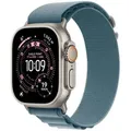 Produktbild: APPLE Watch Ultra 3 GPS + Cellular 49mm Natur Titan Gehäuse mit Hellblauem Alpine Loop - Medium