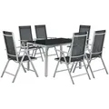 Produktbild: Juskys Gartengarnitur, Silber, Metall, 7, Gartenmöbel, Gartenmöbel-Sets