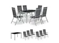 Produktbild: Juskys Aluminium Gartengarnitur Milano Gartenmöbel Set mit Tisch und 6 Stühlen Silber-Grau