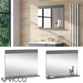 Produktbild: Badezimmerspiegel Izan Grau 80 x 62 cm mit Regal Vicco