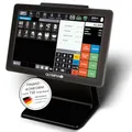 Produktbild: Olympia TS10 schwarz | Touchscreen Kassensystem für Gastronomie & Einzelhandel | Android Kasse mit Scanner & Kundenanzeige | Registrierkasse mit 10,1 Zoll Display