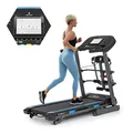 Produktbild: Capital Sports Pacemaker F120 Laufband für Zuhause Klappbar Elektrisch Treadmill Laufbahn Walking Pad, max. 12 km/h, LowNoise-FX Drive Motor, mit oder ohne Massage-Station Schwarz