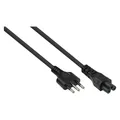 Produktbild: Kabelmeister Netzkabel Italien Netz-Stecker Typ I (CEI 23-16) an Kleeblatt-Buchse C5, schwarz, 0,75 (1.80 m) (SK6505-S018)