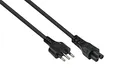 Produktbild: Netzkabel Italien Netz-Stecker Typ I (CEI 23-16) an Kleeblatt-Buchse C5, schwarz, 0,75mm², 1,8m