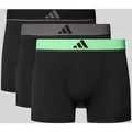 Produktbild: adidas Sportswear Slim Fit Trunks mit Logo-Stitching Modell 'Active' im 3er-Pack in Black, Größe S