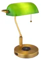 Produktbild: GLOBO 2491W Antique Banker Schreibtisch Tisch Leuchte E27 Qi-Ladefunktion USB