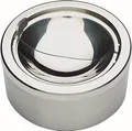 Produktbild: APS Aschenbecher mit Windschutzdeckel, Ascher aus Edelstahl mit Windabdeckung, Ø 12 cm, Höhe 5,5 cm