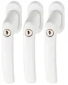 Produktbild: ABUS Fenstergriff, ABUS FG200 Abschließbarer Fenstergriff - 3 Stk - weiß