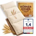 Produktbild: Strauss Home® Körnerkissen groß – Mikrowellengeeignetes Wärmekissen gegen Verspannungen in Nacken, Schultern uvm. natürliche Weizenkörner, ...