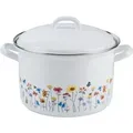 Produktbild: Riess Fleischtopf Emaille Topf Mit Deckel 18 Cm 2,5 Liter Flora