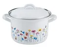 Produktbild: Riess, 0123-070, Fleischtopf mit Deckel, Durchmesser 18 cm, Inhalt 2,5 Liter, Country, SONDERDEKOR FLORA, Induktion