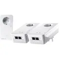 Produktbild: Devolo Powerline Magic 2 WiFi 6 next Multiroom Kit 7195, 07210, 3 Adapter, bis 2976 MBit/s, mit Steckdose und WLAN