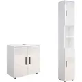 Produktbild: Vicco - Badezimmermöbel-set Irma, Weiß Hochglanz, 2 Teile, Mit Hochschrank