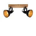 Produktbild: Deckenleuchte Spotleuchte Schwenkbar E14 25 W schwarz Metall-Holz Briloner