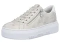 Produktbild: Plateausneaker RIEKER, Damen, Gr. 41, weiß (sanftes weiß metallic), Lederimitat, metallic, used, Schuhe, Sneaker, Slip-On Sneaker, Slipper mit Schaftrandpolster