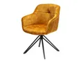 Produktbild: riess-ambiente Stuhl EUPHORIA - drehbar senfgelb Samt Armlehne Metallgestell schwarz Esszimmer