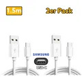 Produktbild: 2x 1,5m Original Samsung USB-C Schnellladekabel für Galaxy S9 S10 S20 S21 S22+