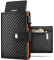 Produktbild: Geldbörse Herren mit Münzfach & RFID Schutz Schwarz & Orange 10,5x8,5x2,8 cm