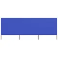 Produktbild: vidaXL Windschutzgewebe Faltbar Windschutz Sichtschutz Sonnenschutz Camping Balkon Terrasse Garten Zaun Strand 3-TLG. 400x80cm Azurblau