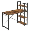 Produktbild: VASAGLE Schreibtisch braun rechteckig, 4-Fuß-Gestell schwarz 120,0 x 56,0 cm